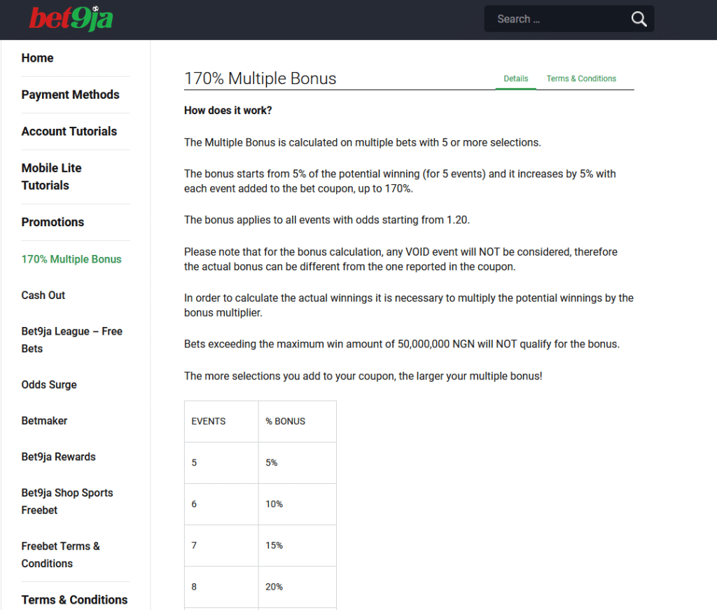 170 Multiple Bonus - Accumulator Bonus