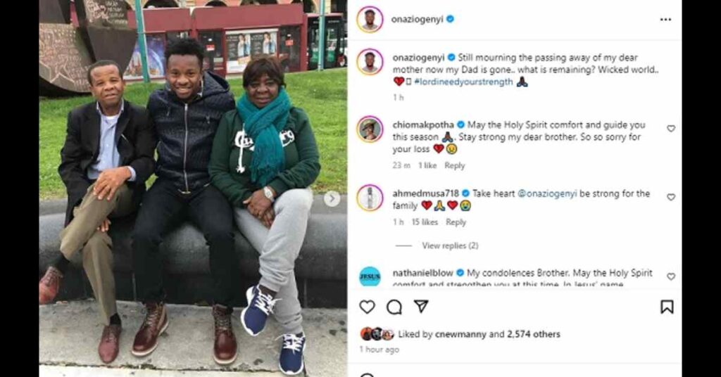 Heartbreak for Onazi: Mourning Loss of Beloved Father