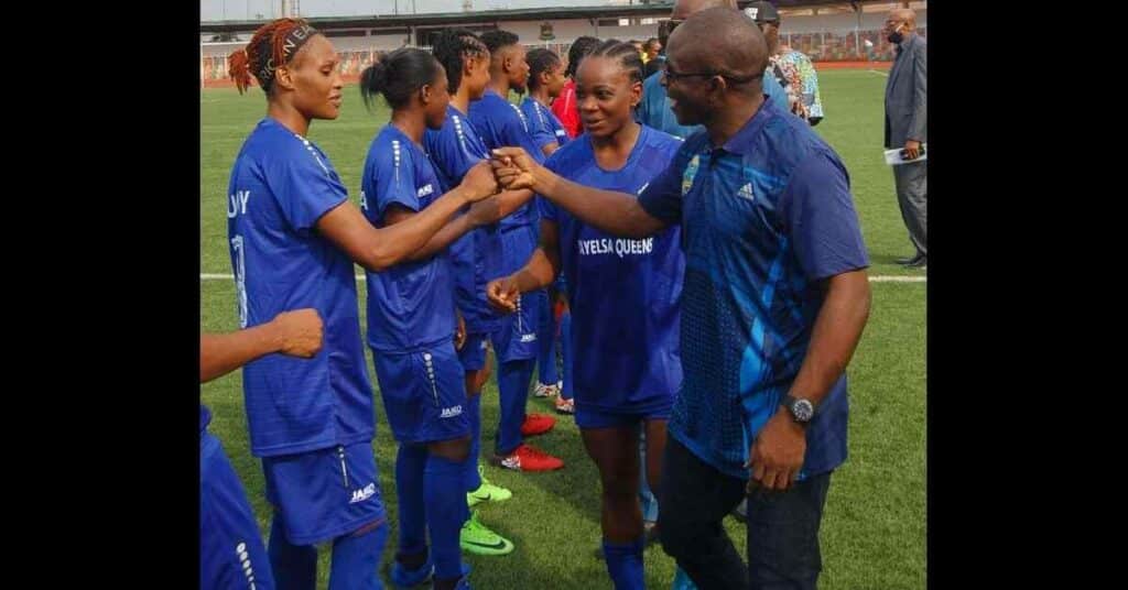 NWFL Super 6 Daniel Igali Canvasses Support for Bayelsa Queens