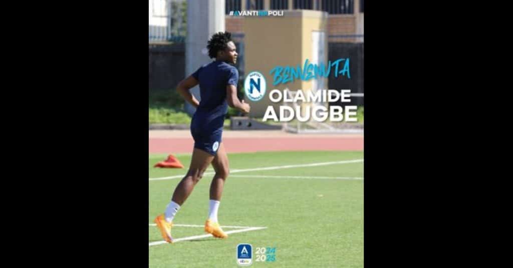 Napoli Secure the Signing of Olamide Adugbe from NWFL Premiership