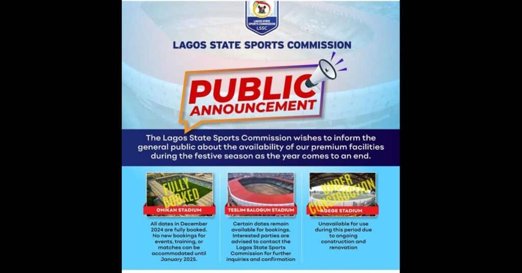 Four NNL Matches Delayed in Lagos Due to Lack of Stadium Availability