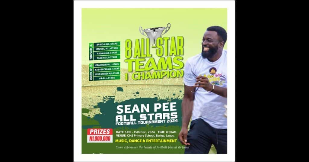 Sean Pee All-Stars Football Tournament Commences in Lagos