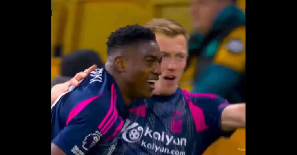 Awoniyi Scores First EPL Goal in Forest’s 3-0 Win Over Wolves