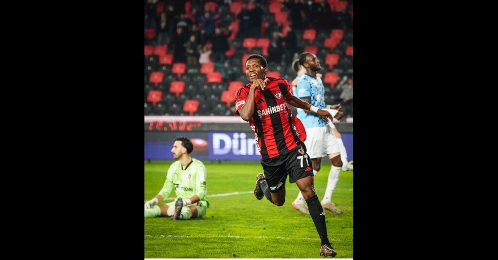 David Okereke Scores Match Winner for Gaziantep FK