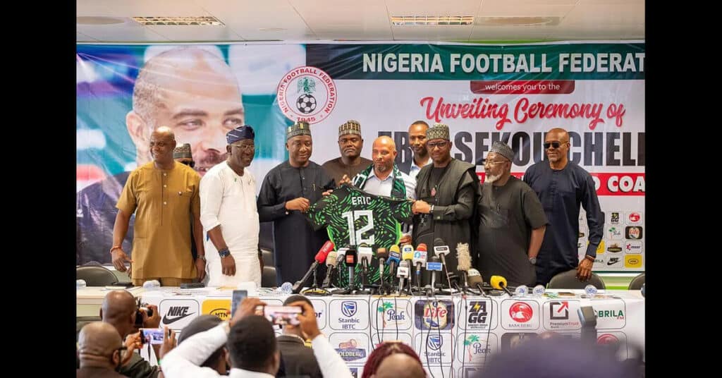 Eric Chelle Officially Unveiled as Super Eagles Head Coach