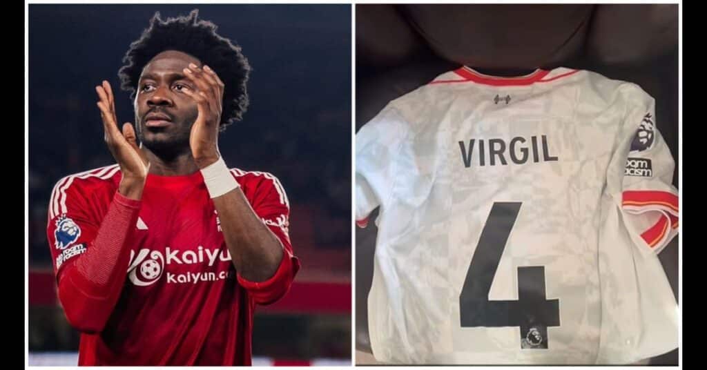 Ola Aina shares gift received from Van Dijk after recent match