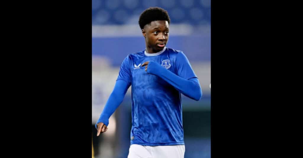 Ademide Akarakiri First to Kick a Ball at Everton's New Stadium